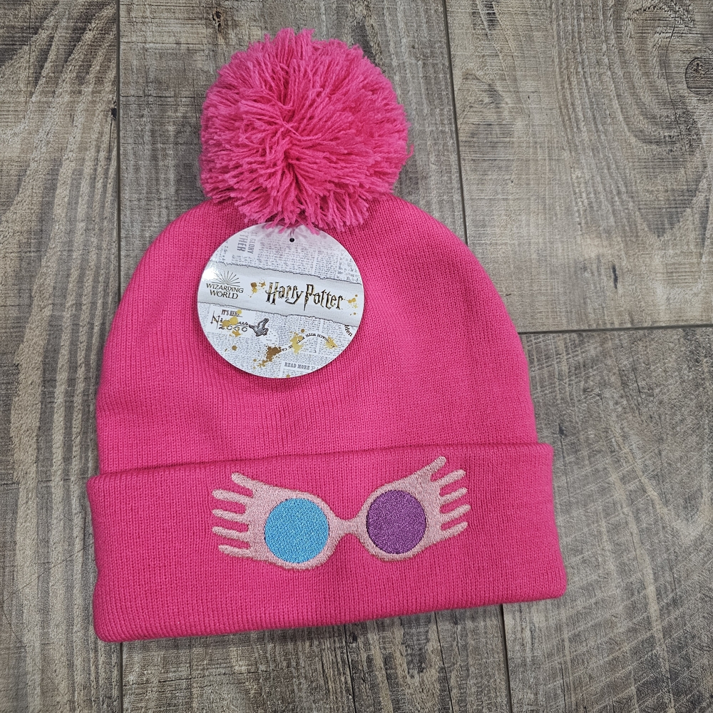 Luna Lovegood Harry Potter Beanie Winter Hat New Adult Teen One Size Pink Pom